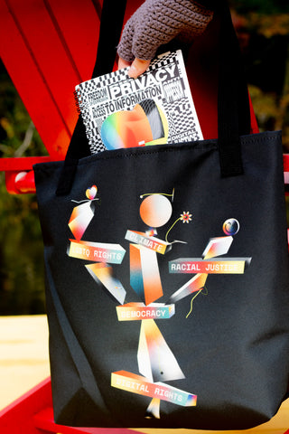 "It All Rests on Digital Rights" Tote Bag