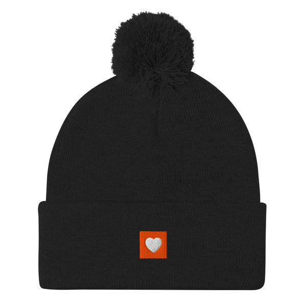 FFTF Heart Pom-Pom Beanie