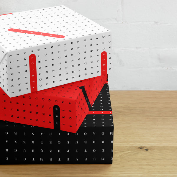 Puzzle Encryption Game Wrapping Paper Sheets